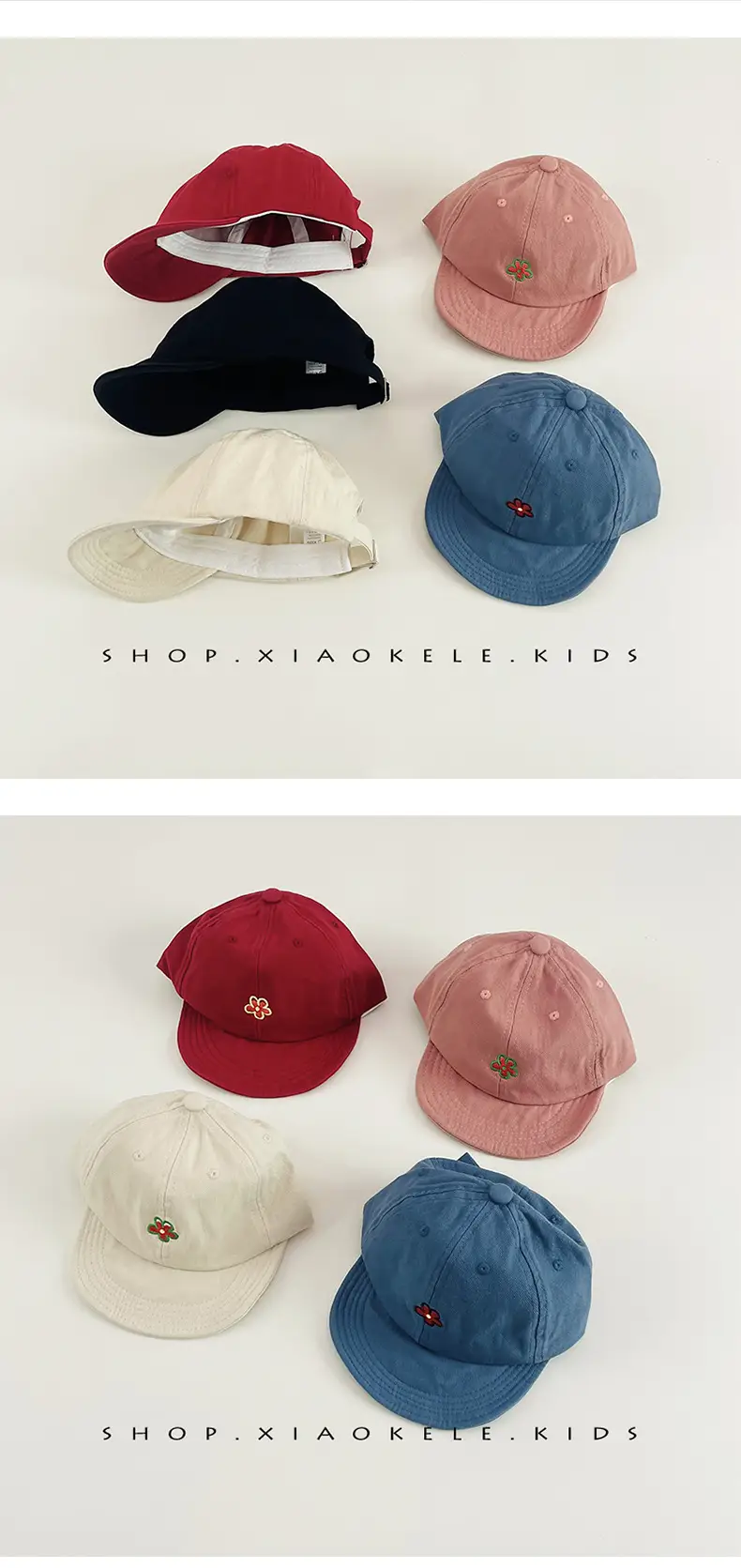 Red Floral Baby Cap for Girls Soft Bristle Hat — feature 5