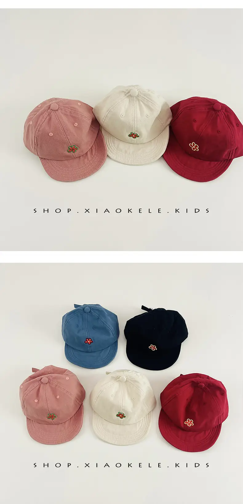 Red Floral Baby Cap for Girls Soft Bristle Hat — feature 6