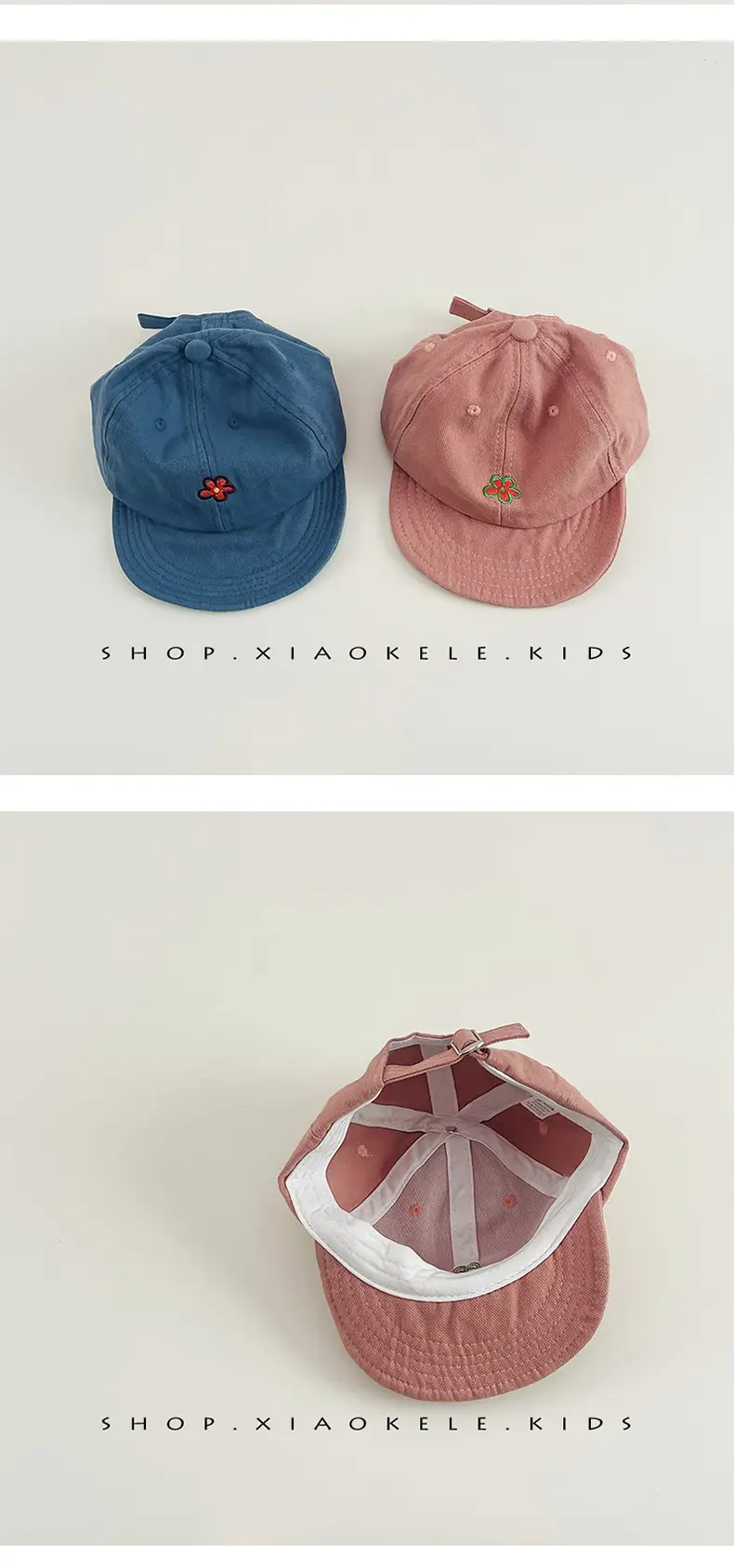 Red Floral Baby Cap for Girls Soft Bristle Hat — feature 7