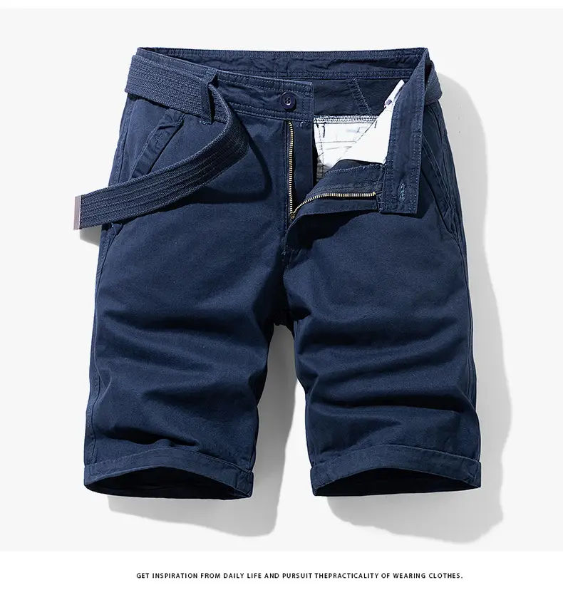 Men's Grey Tooling Shorts Summer Casual Loose Fit — feature 15