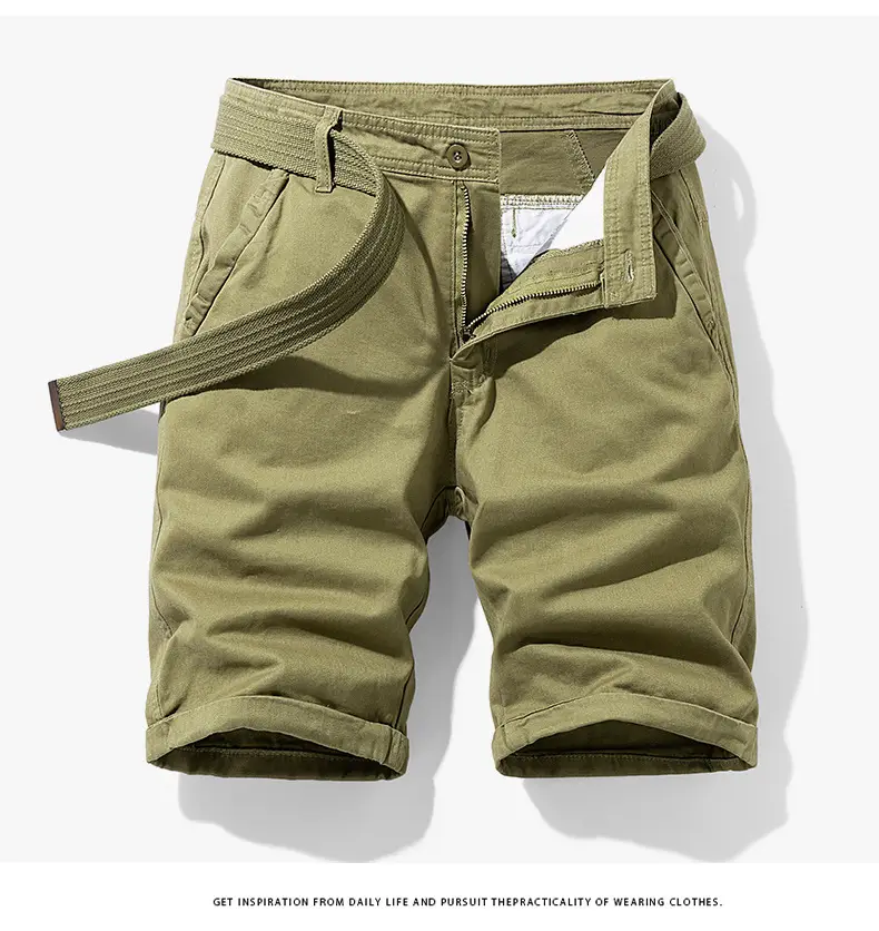Men's Grey Tooling Shorts Summer Casual Loose Fit — feature 16