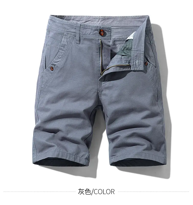 Men's Grey Tooling Shorts Summer Casual Loose Fit — feature 19