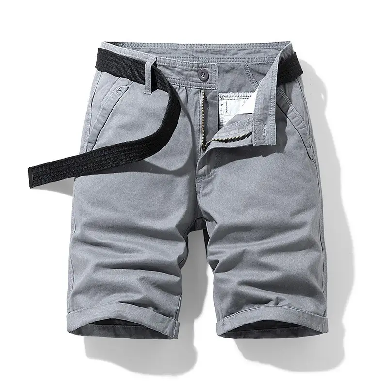 Men's Grey Tooling Shorts Summer Casual Loose Fit - Image 2