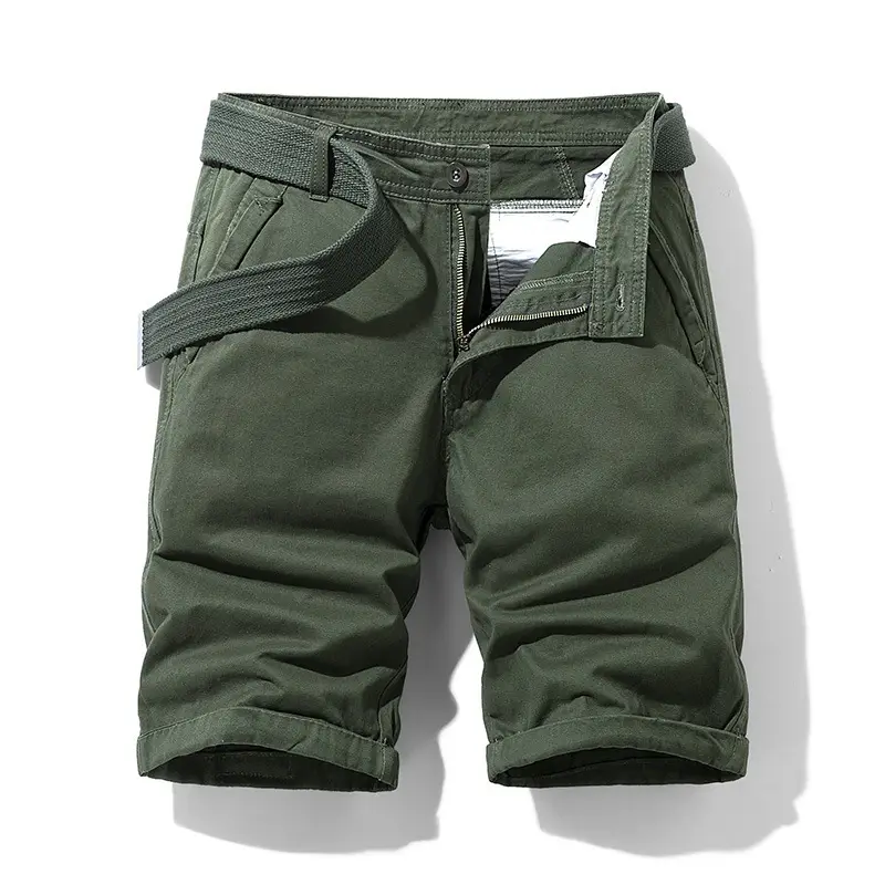 Men's Grey Tooling Shorts Summer Casual Loose Fit - Image 3