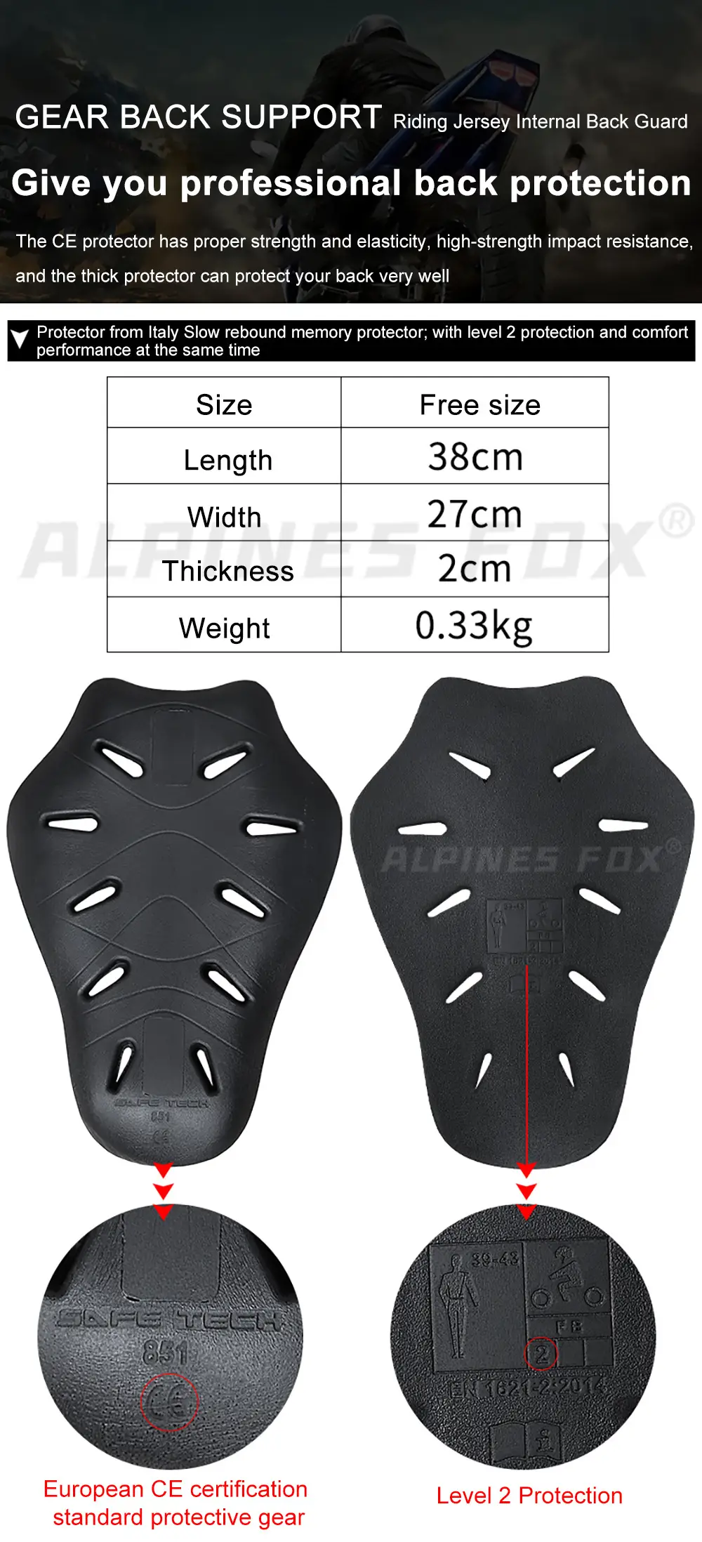 Thunder Wing Ce2 Level Certified Built-In Protective Gear Motorcycle Cycling Clothing Shoulder Pads Elbow Pads Back Pads Knee Pads Chest Pads Universal Type — feature 5
