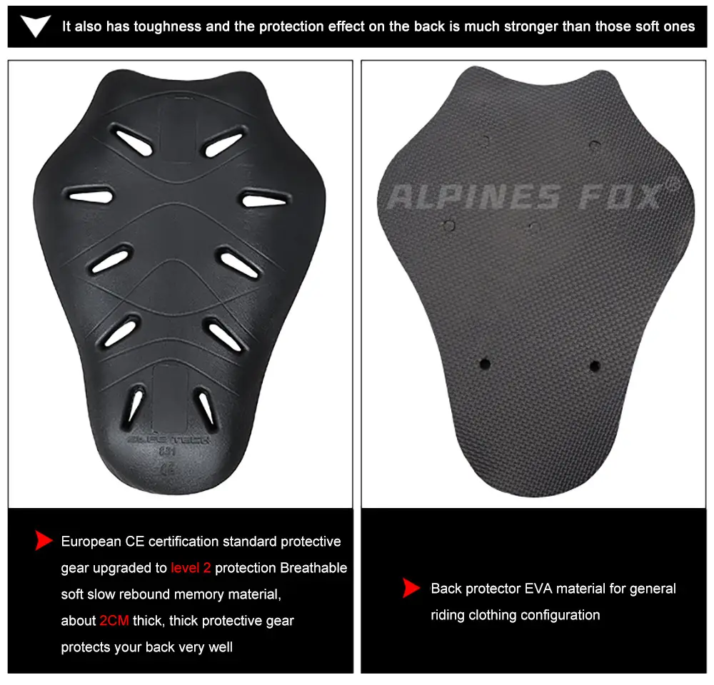 Thunder Wing Ce2 Level Certified Built-In Protective Gear Motorcycle Cycling Clothing Shoulder Pads Elbow Pads Back Pads Knee Pads Chest Pads Universal Type — feature 7