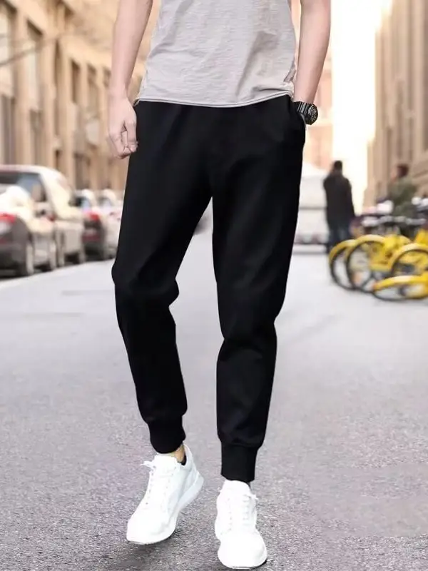Men's Black Casual Ankle Pants Quick-Drying Harlan - Image 4