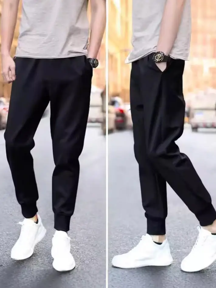 Men's Black Casual Ankle Pants Quick-Drying Harlan - Image 6
