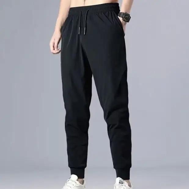 Men's Black Casual Ankle Pants Quick-Drying Harlan — feature 5