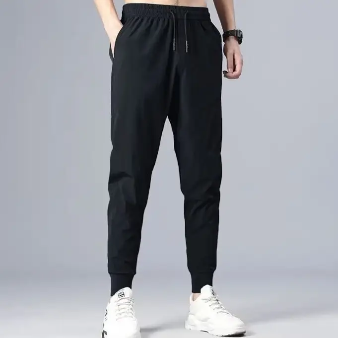 Men's Black Casual Ankle Pants Quick-Drying Harlan — feature 6