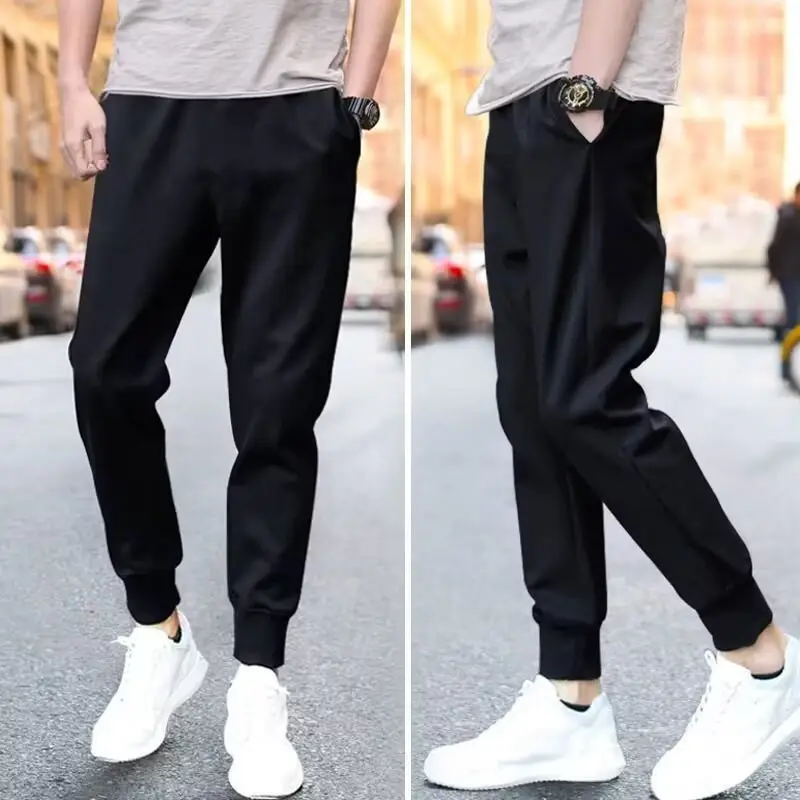 Men's Black Casual Ankle Pants Quick-Drying Harlan — feature 7