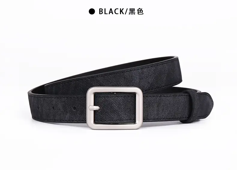 Women Blue Leather Belt with Silver Buckle for Jeans — feature 20