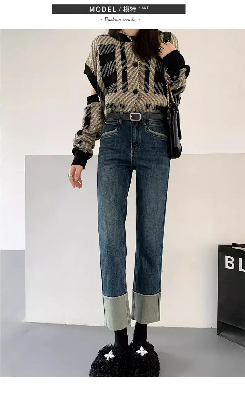 Women Blue Leather Belt with Silver Buckle for Jeans — feature 6