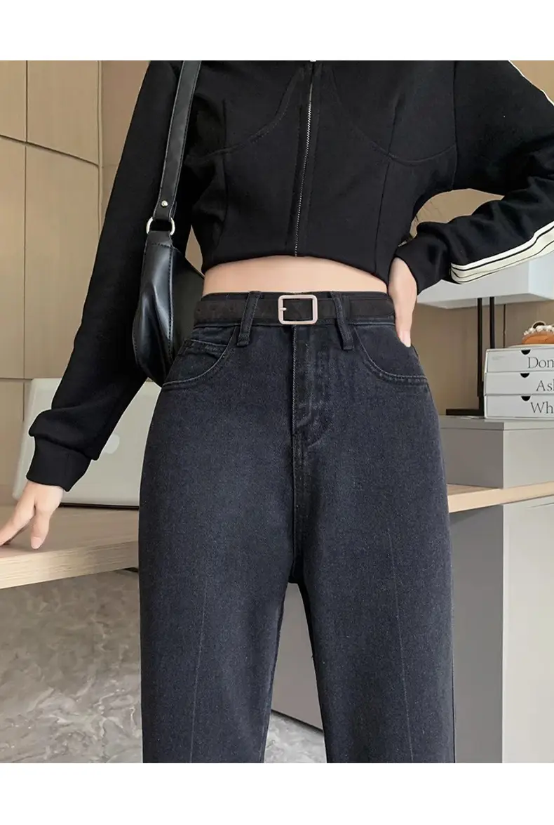 Women Blue Leather Belt with Silver Buckle for Jeans — feature 7
