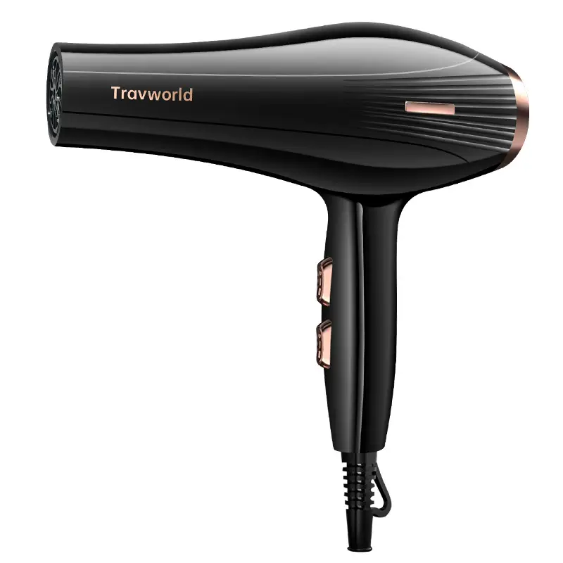 Travworld Black Hair Dryer with 5 Accessories - Image 11