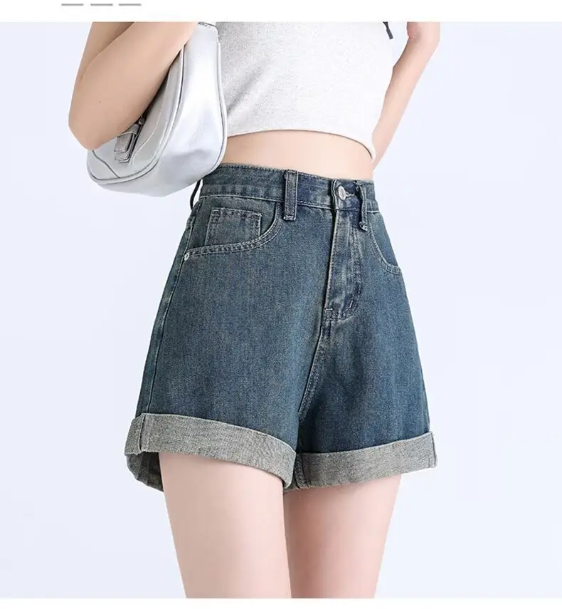 Women's Dark Blue Pear-Shaped High Waist Jeans 2024 — feature 15