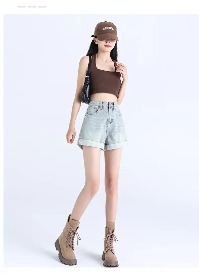 Women's Dark Blue Pear-Shaped High Waist Jeans 2024 — feature 19