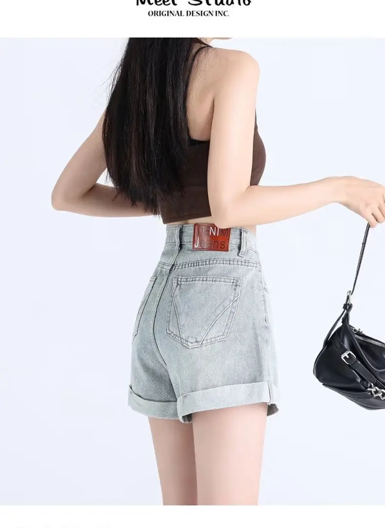 Women's Dark Blue Pear-Shaped High Waist Jeans 2024 — feature 22