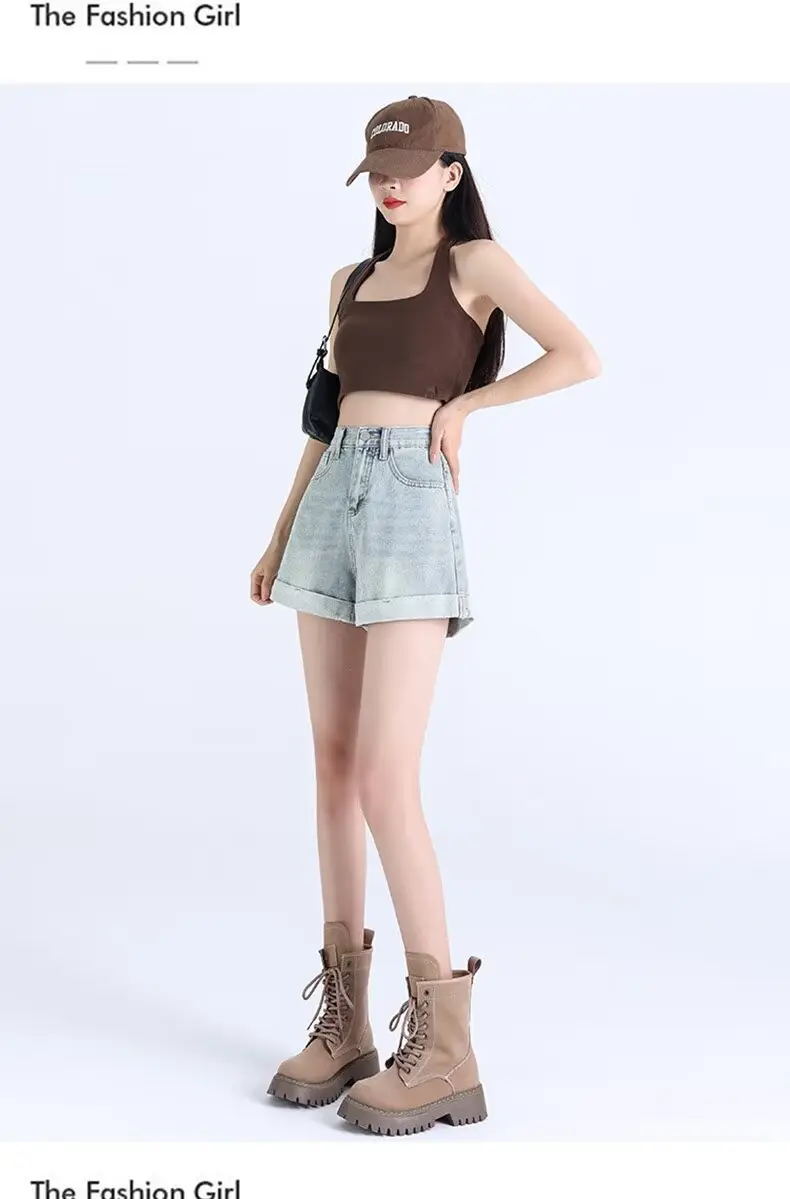 Women's Dark Blue Pear-Shaped High Waist Jeans 2024 — feature 23
