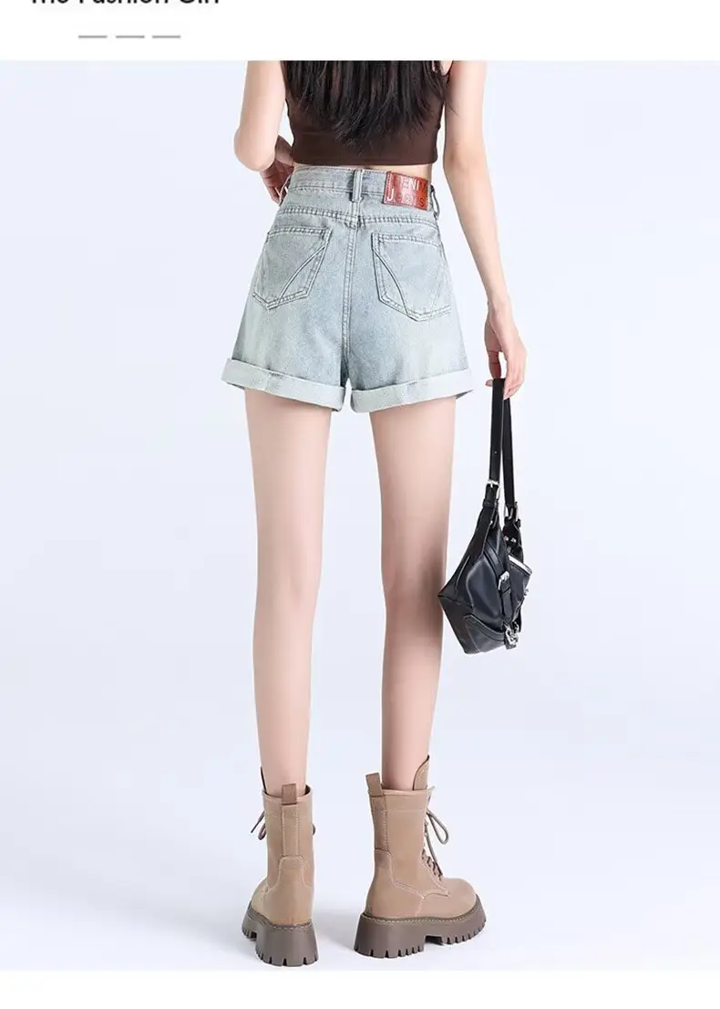 Women's Dark Blue Pear-Shaped High Waist Jeans 2024 — feature 24