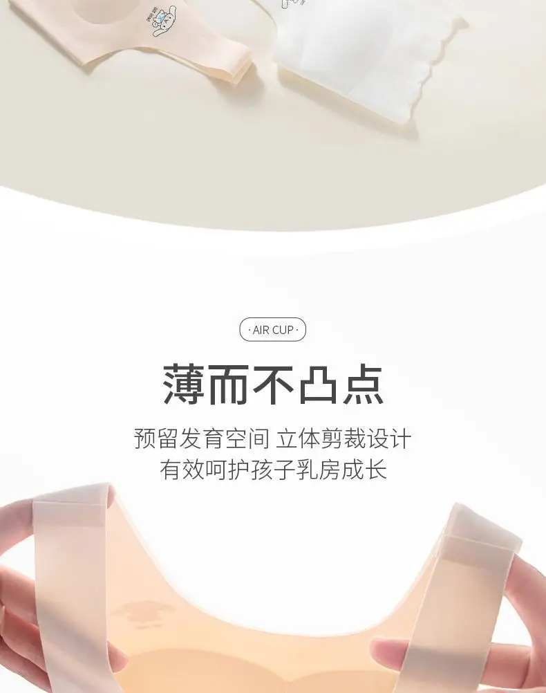Ice Silk Traceless Underwear 12 Girls' Summer Ice Silk Girls' Anti-bump Underwear for Primary and Secondary School Students Girls' Underwear Bra — feature 11