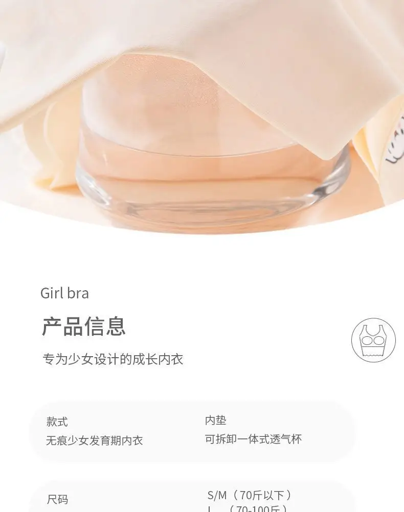 Ice Silk Traceless Underwear 12 Girls' Summer Ice Silk Girls' Anti-bump Underwear for Primary and Secondary School Students Girls' Underwear Bra — feature 14