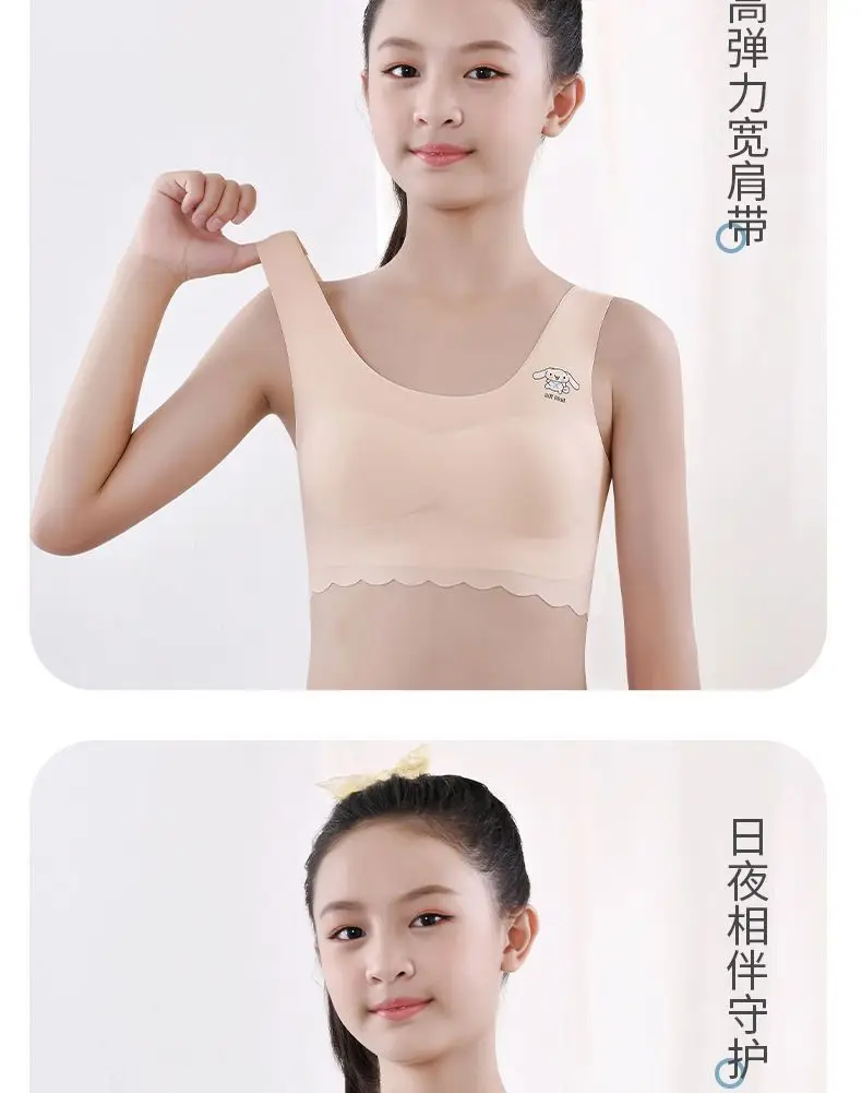 Ice Silk Traceless Underwear 12 Girls' Summer Ice Silk Girls' Anti-bump Underwear for Primary and Secondary School Students Girls' Underwear Bra — feature 20