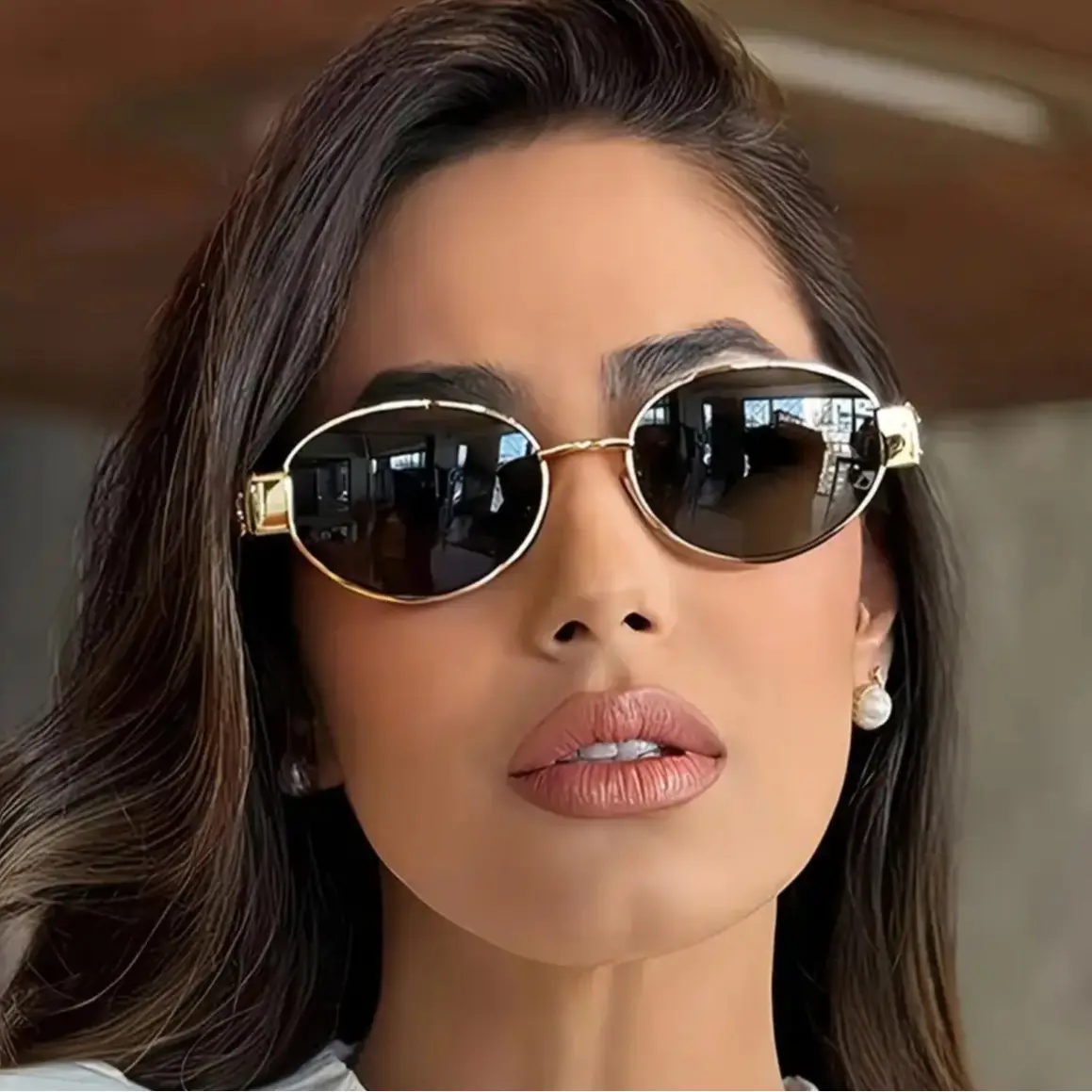 2024 New Metal Oval Sunglasses European American Fashion — feature 9