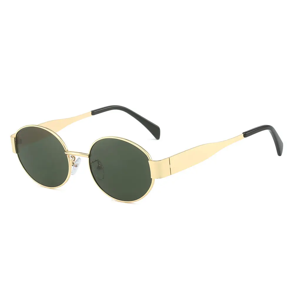 2024 New Metal Oval Sunglasses European American Fashion - Image 4