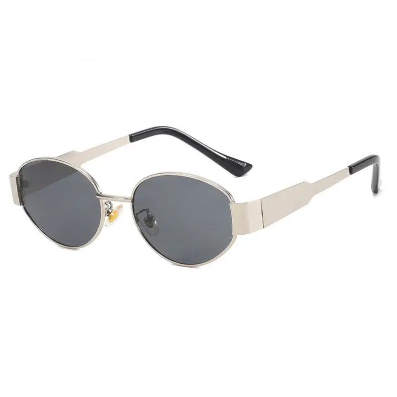 2024 New Metal Oval Sunglasses European American Fashion - Image 5