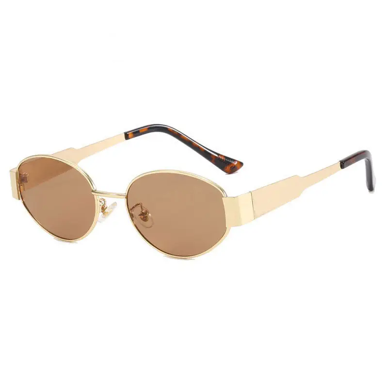 2024 New Metal Oval Sunglasses European American Fashion - Image 6