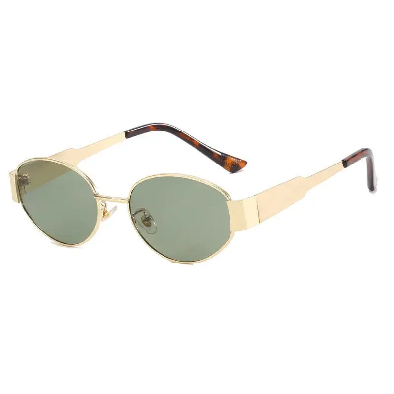 2024 New Metal Oval Sunglasses European American Fashion - Image 7