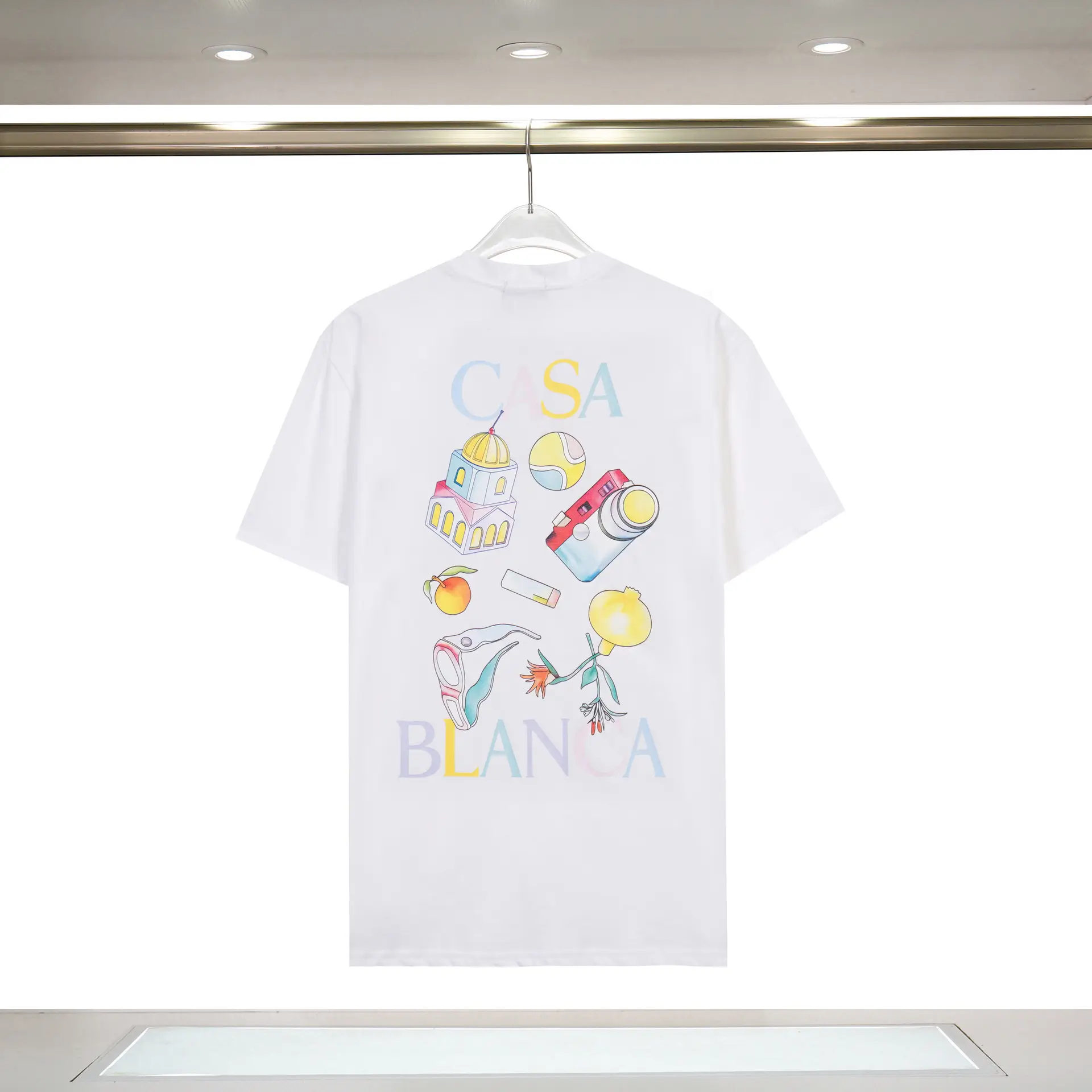 Casablanca Tropical Fruit Printed T-Shirt White - Image 20