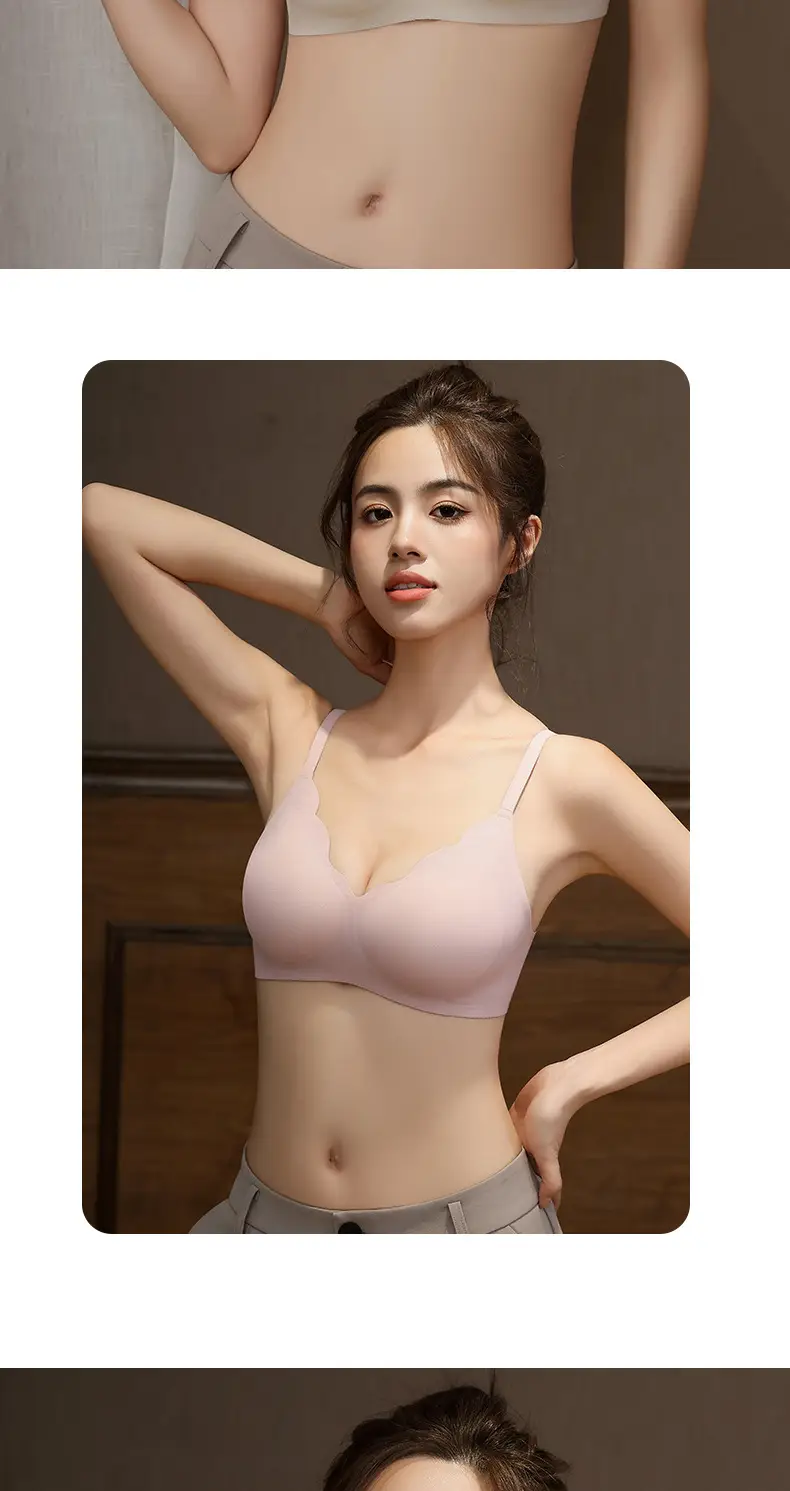 Petal-Edged Jelly Bra Without Underwire, Small Bust Gathering, Thin Side Breast Support, Anti-Sagging, Beautiful Back Bra — feature 18