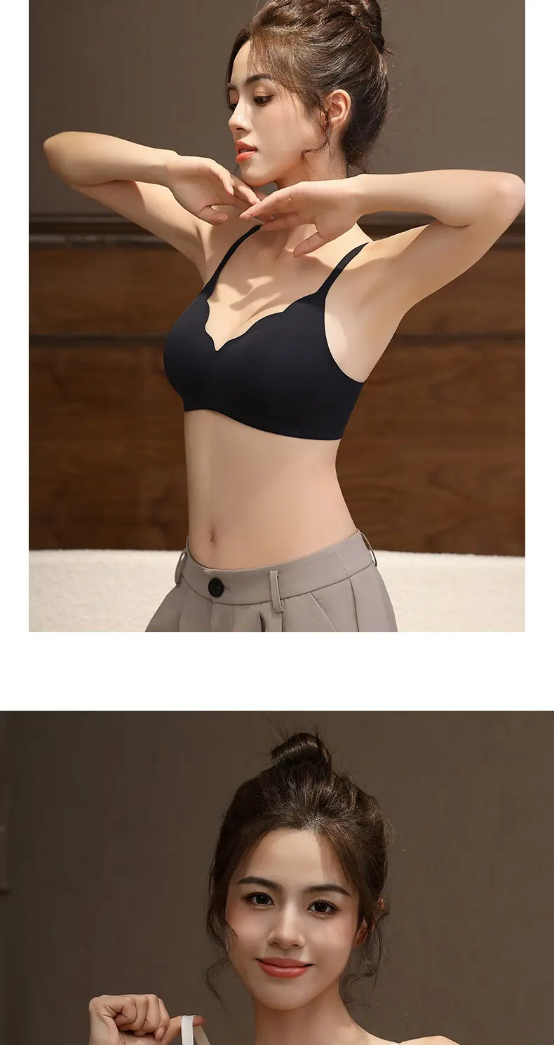 Petal-Edged Jelly Bra Without Underwire, Small Bust Gathering, Thin Side Breast Support, Anti-Sagging, Beautiful Back Bra — feature 21