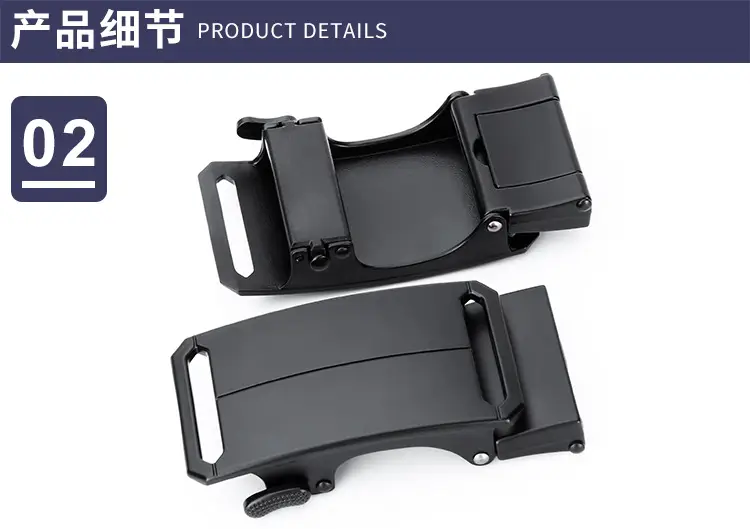 Automatic Buckle Belt for Men Black Adjustable — feature 11