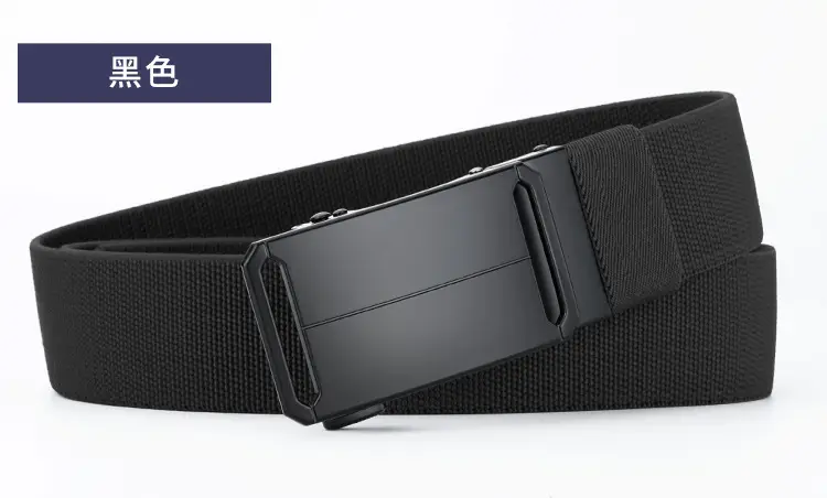 Automatic Buckle Belt for Men Black Adjustable — feature 17