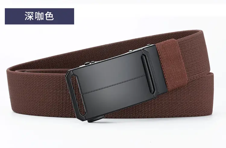Automatic Buckle Belt for Men Black Adjustable — feature 18