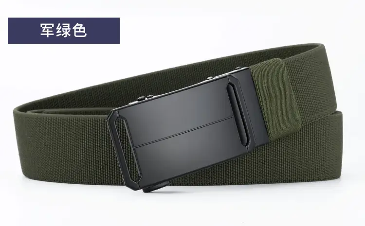 Automatic Buckle Belt for Men Black Adjustable — feature 19