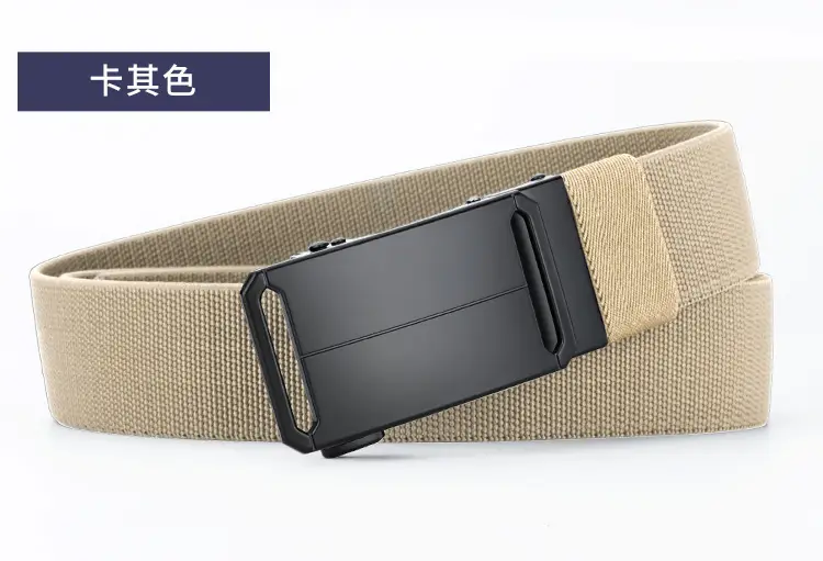 Automatic Buckle Belt for Men Black Adjustable — feature 21