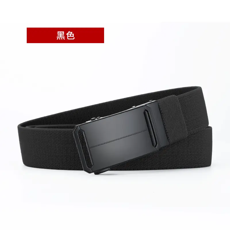 Automatic Buckle Belt for Men Black Adjustable - Image 2