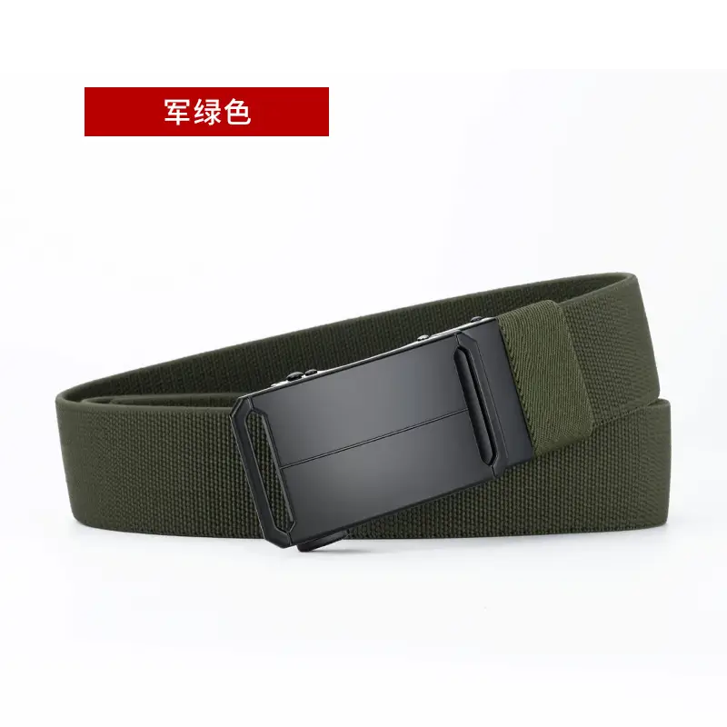 Automatic Buckle Belt for Men Black Adjustable - Image 3