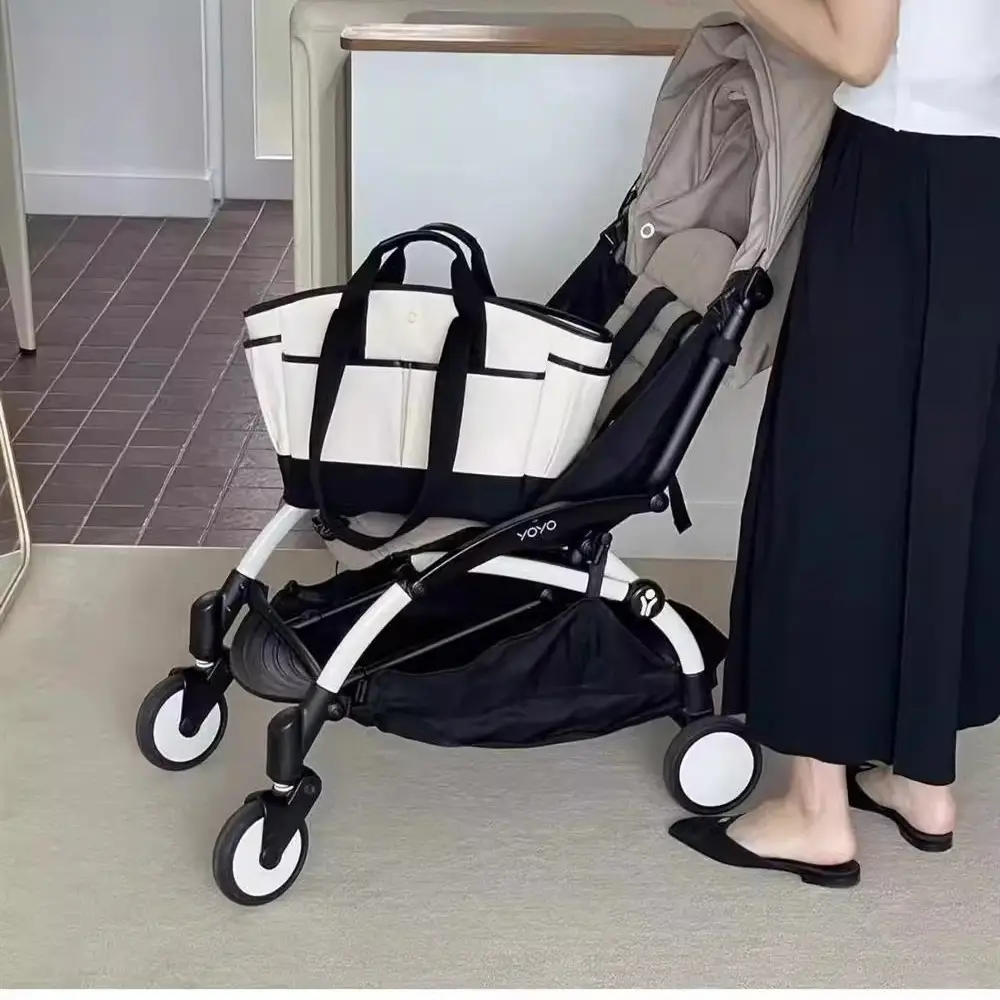 New Style Large Capacity Mummy Bag Casual All-match Shoulder Portable Lightweight Canvas Multi-function Tote Bag - Image 4