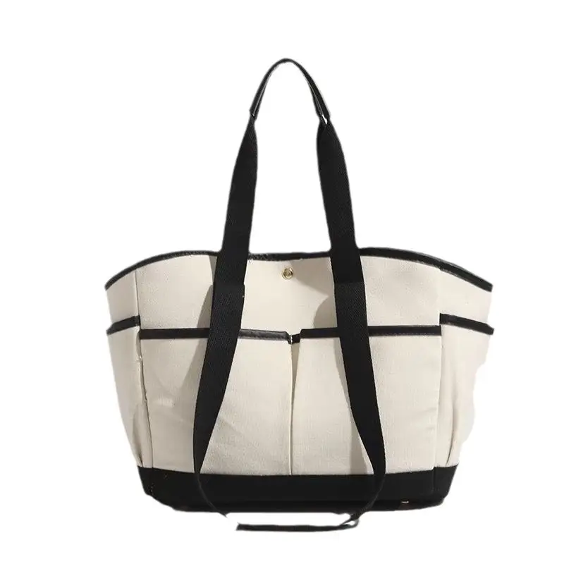 New Style Large Capacity Mummy Bag Casual All-match Shoulder Portable Lightweight Canvas Multi-function Tote Bag - Image 6