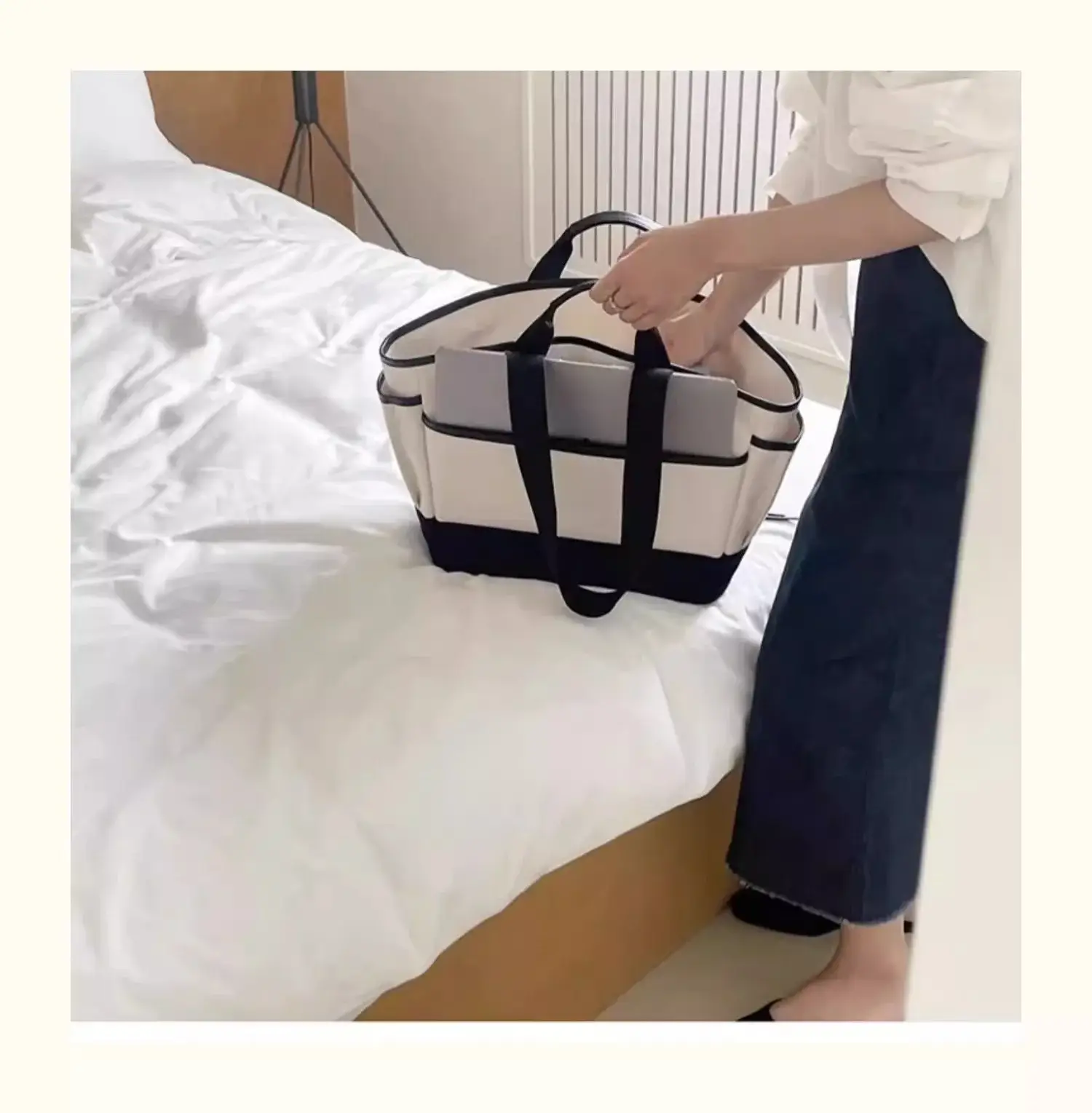 New Style Large Capacity Mummy Bag Casual All-match Shoulder Portable Lightweight Canvas Multi-function Tote Bag — feature 9