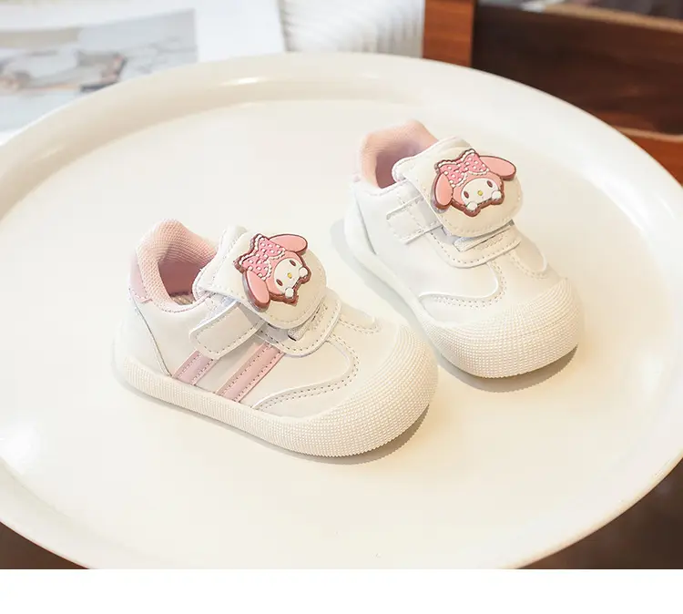Pink Cartoon Baby Sneakers with Velcro Closure — feature 13