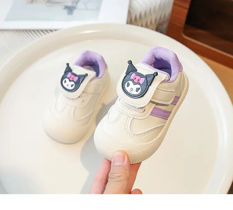Pink Cartoon Baby Sneakers with Velcro Closure — feature 14