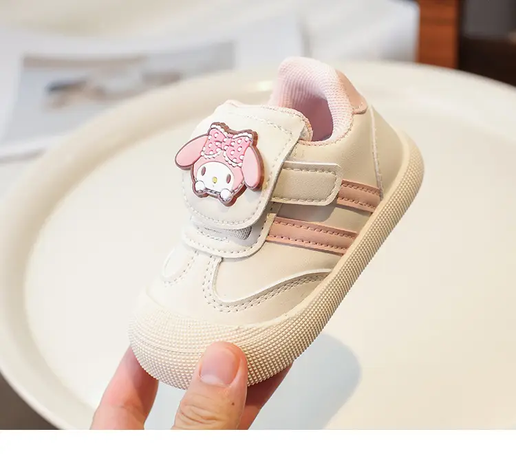 Pink Cartoon Baby Sneakers with Velcro Closure — feature 18