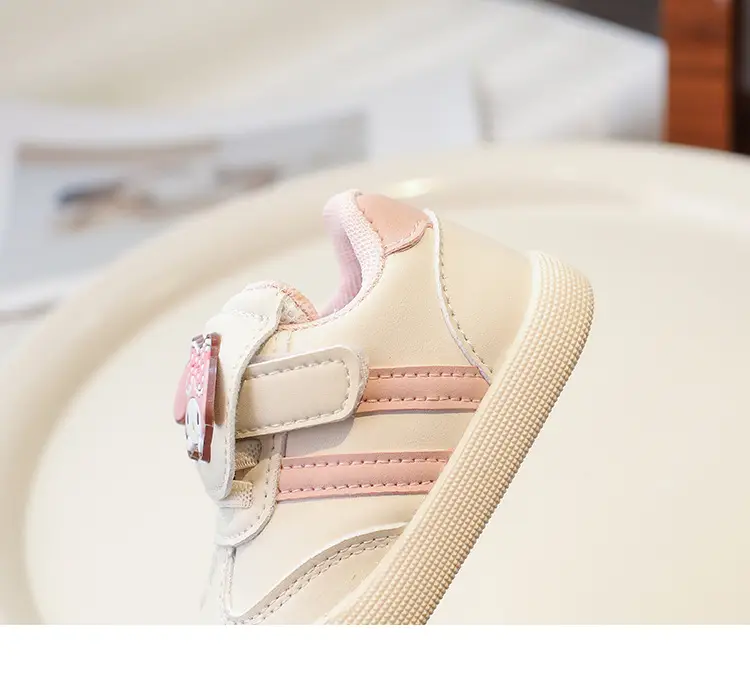 Pink Cartoon Baby Sneakers with Velcro Closure — feature 19