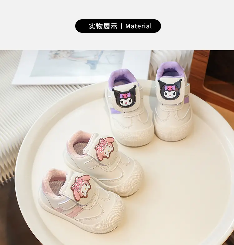 Pink Cartoon Baby Sneakers with Velcro Closure — feature 6